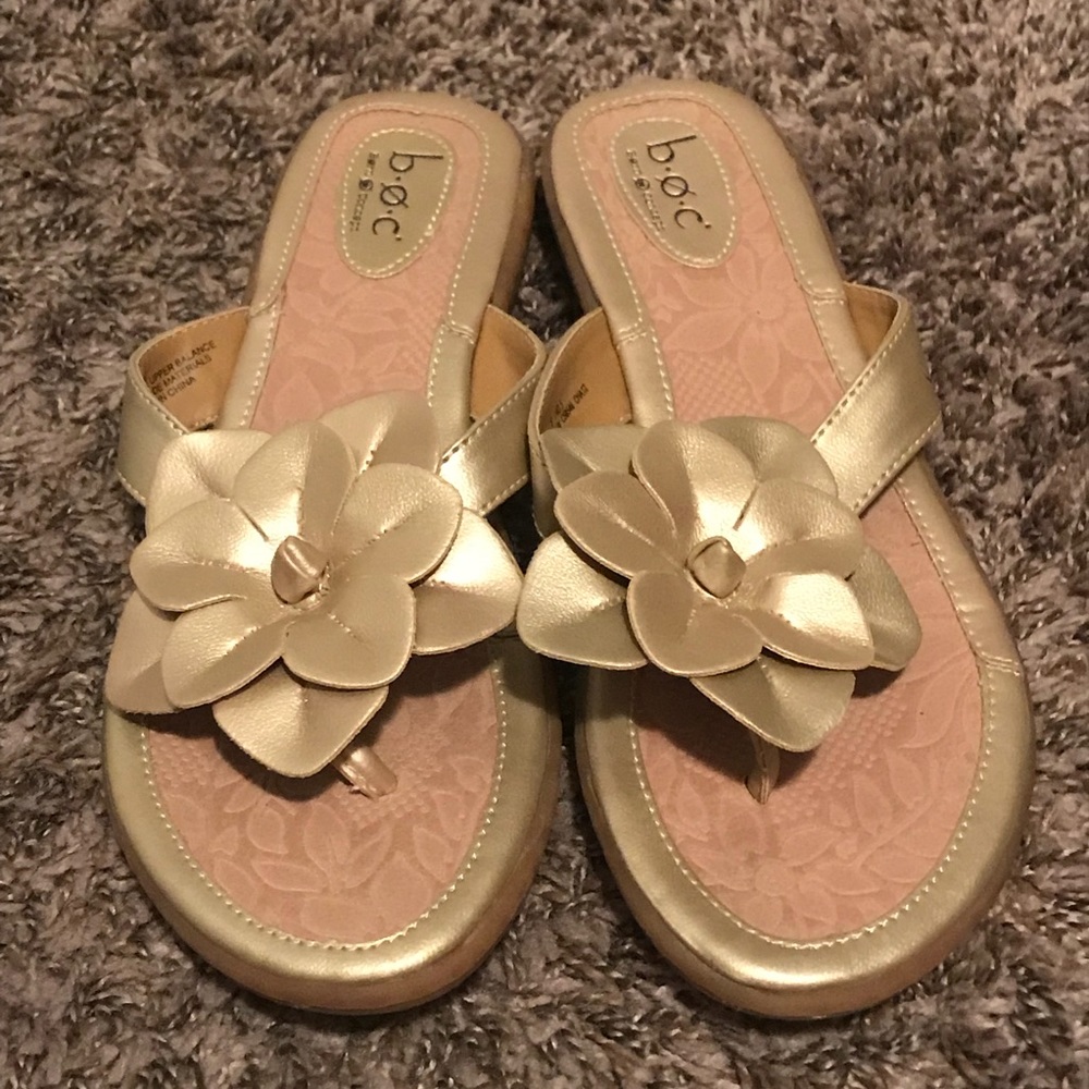 Born b.o.c Golden Flower Sandals